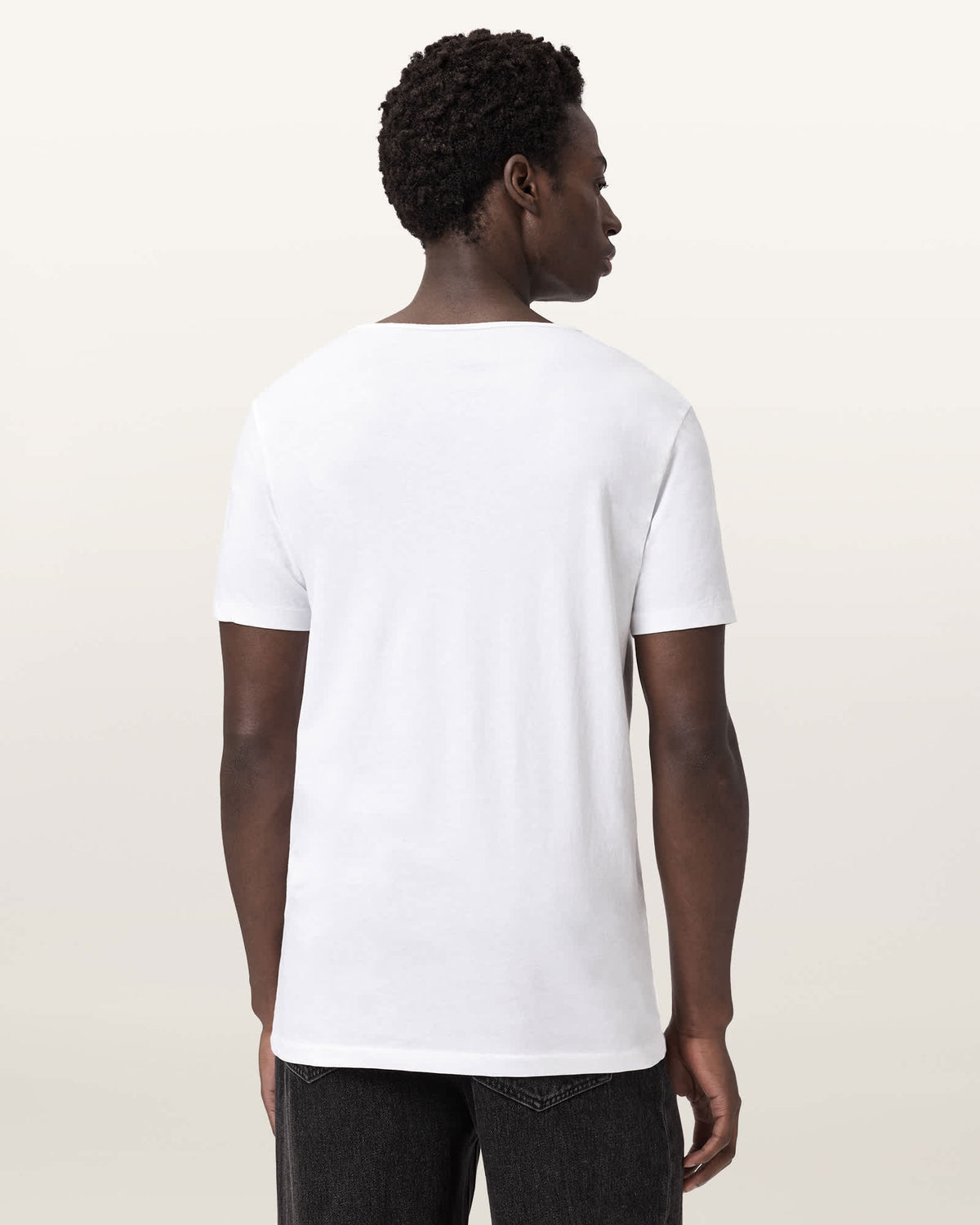 Tonic Scoop Neck Slim Ramskull T-Shirt Optic White