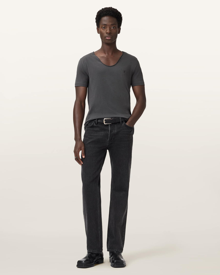Tonic Scoop Neck Slim Ramskull T-Shirt CARTER GREY