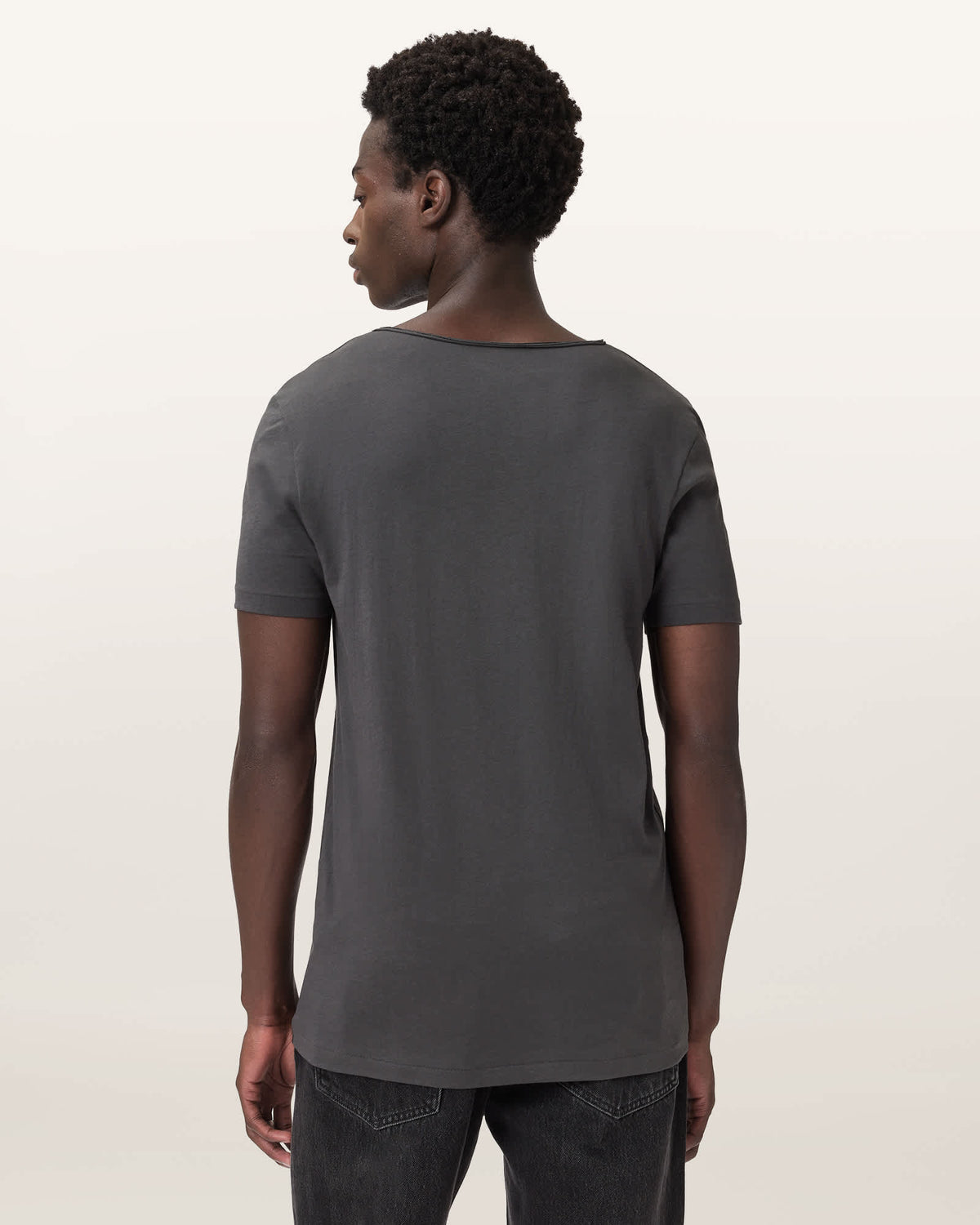 Tonic Scoop Neck Slim Ramskull T-Shirt CARTER GREY