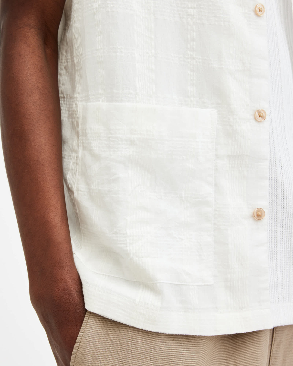 Indio Checked Relaxed Fit Shirt AVALON WHITE