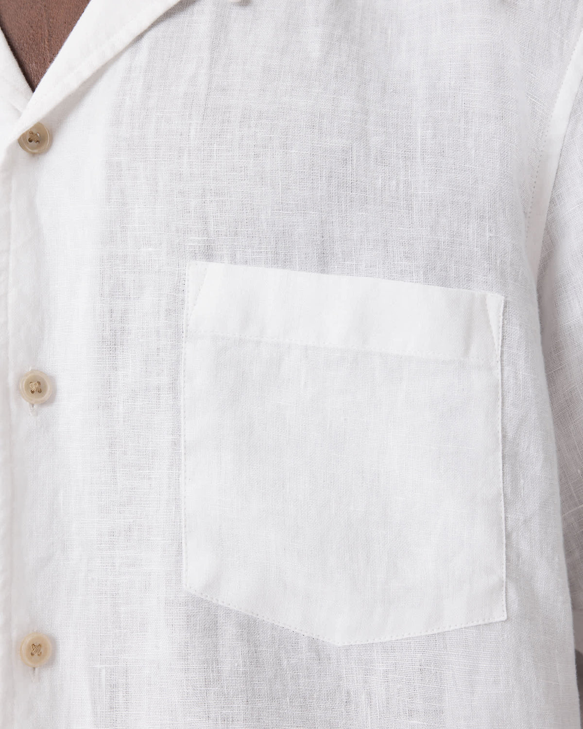 Tri Embroidered Linen Shirt Ecru