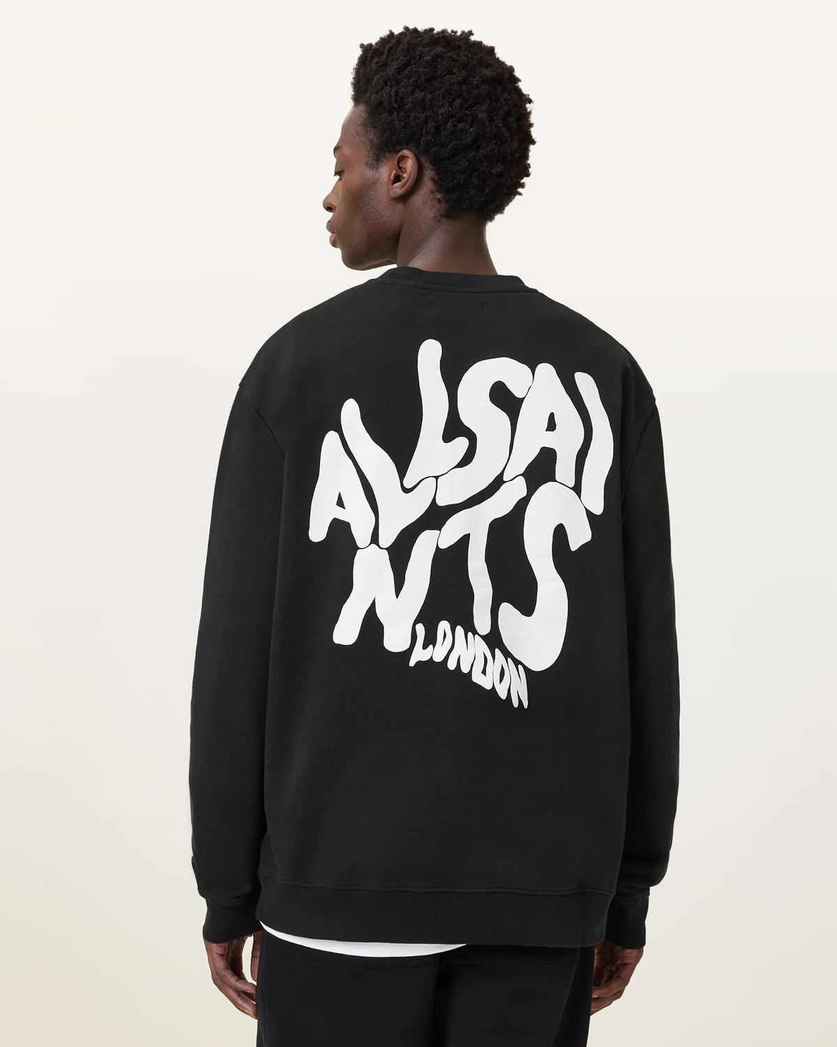 Orlando Relaxed Crew Neck Sweatshirt Jet Black