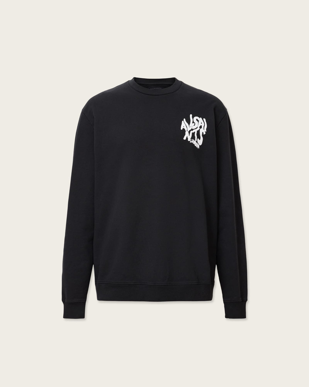Orlando Relaxed Crew Neck Sweatshirt Jet Black
