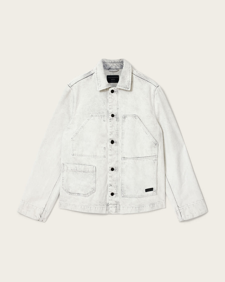 Mukesh Relaxed Fit Denim Shacket Bleached Grey