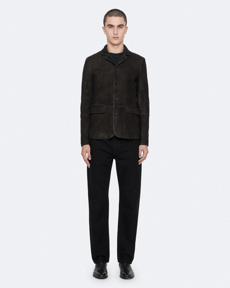 Survey Waxed Suede Blazer ANTHRACITE GREY