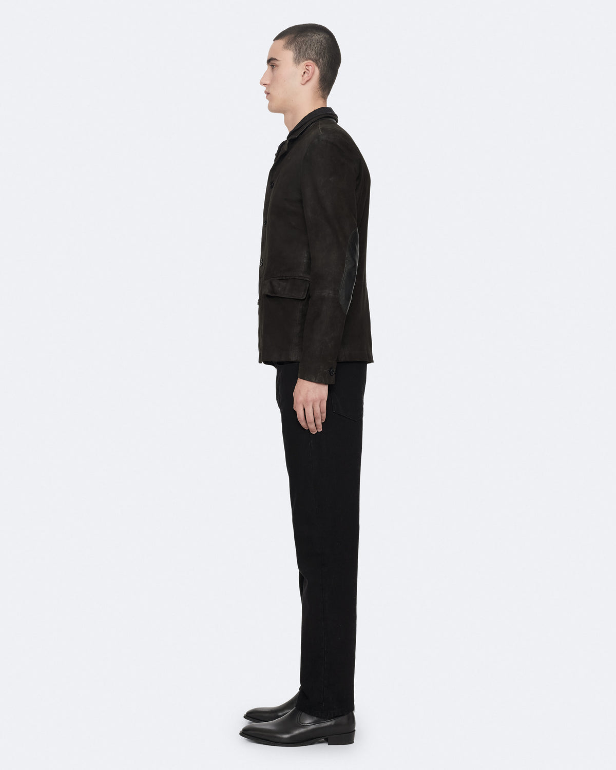 Survey Waxed Suede Blazer ANTHRACITE GREY