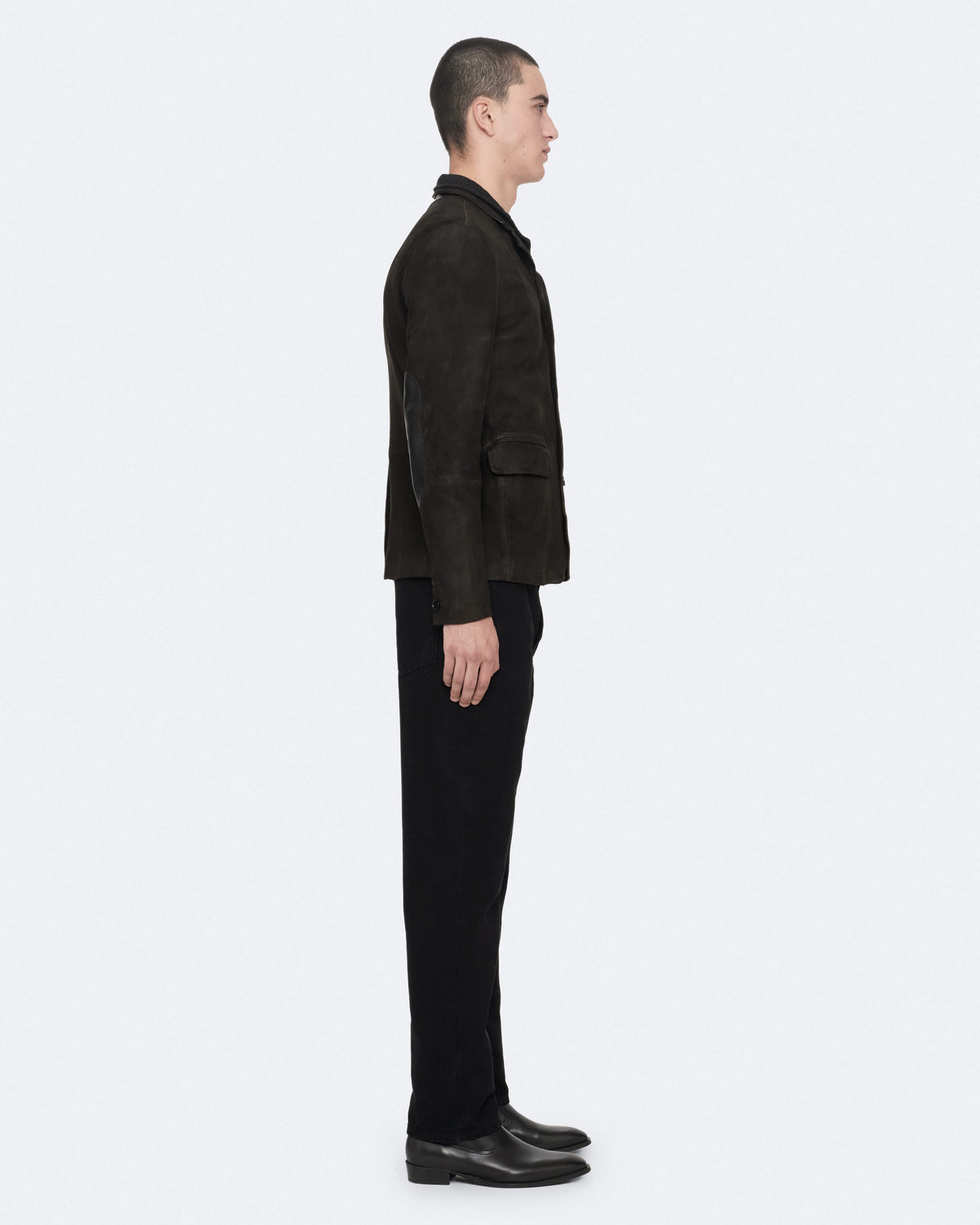 Survey Waxed Suede Blazer ANTHRACITE GREY