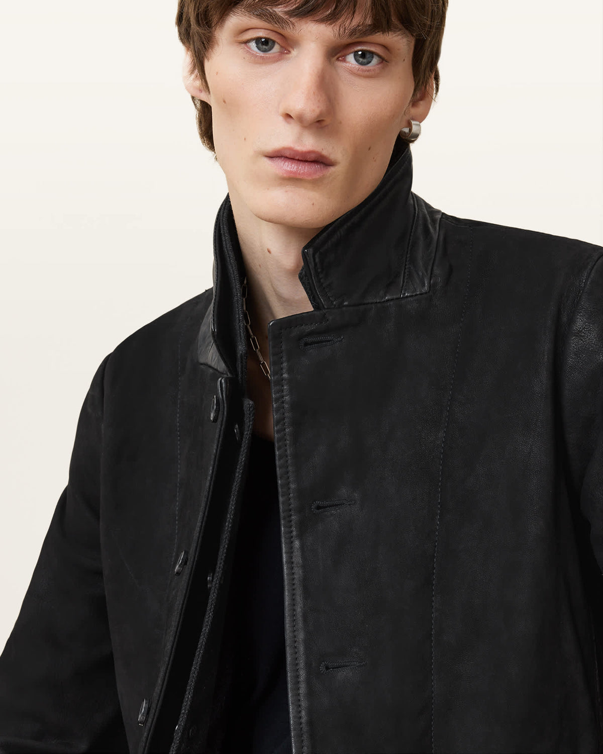 Survey Waxed Suede Blazer Black