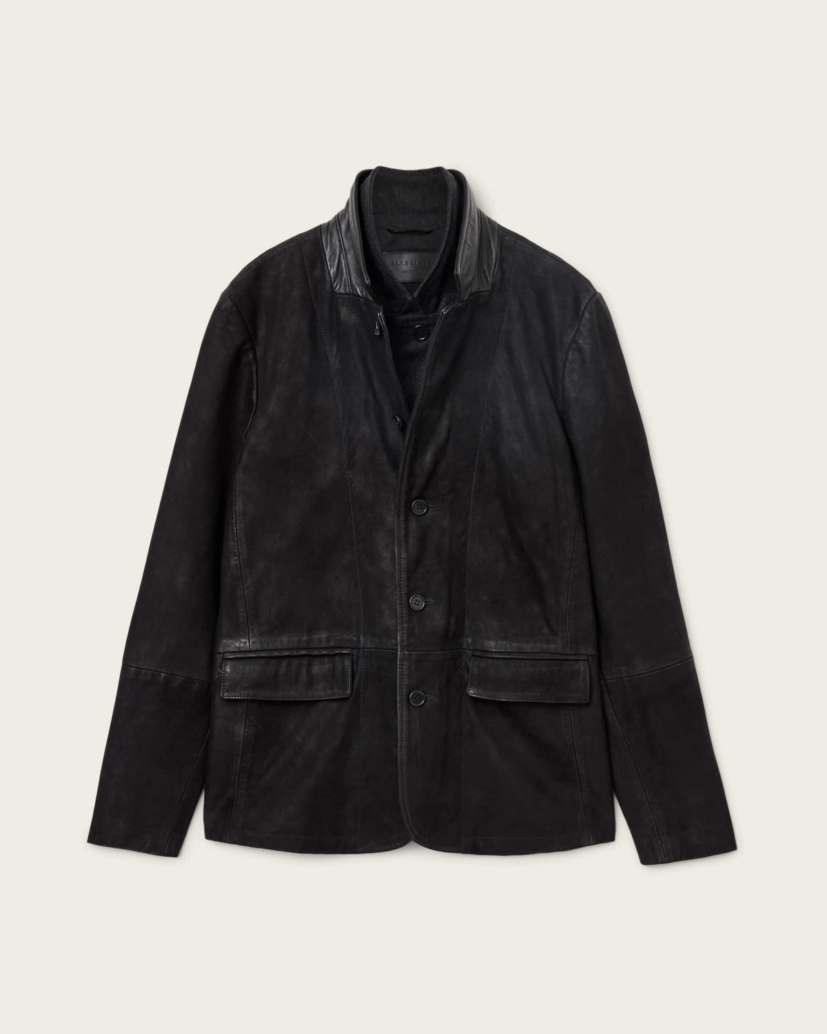 Survey Waxed Suede Blazer Black