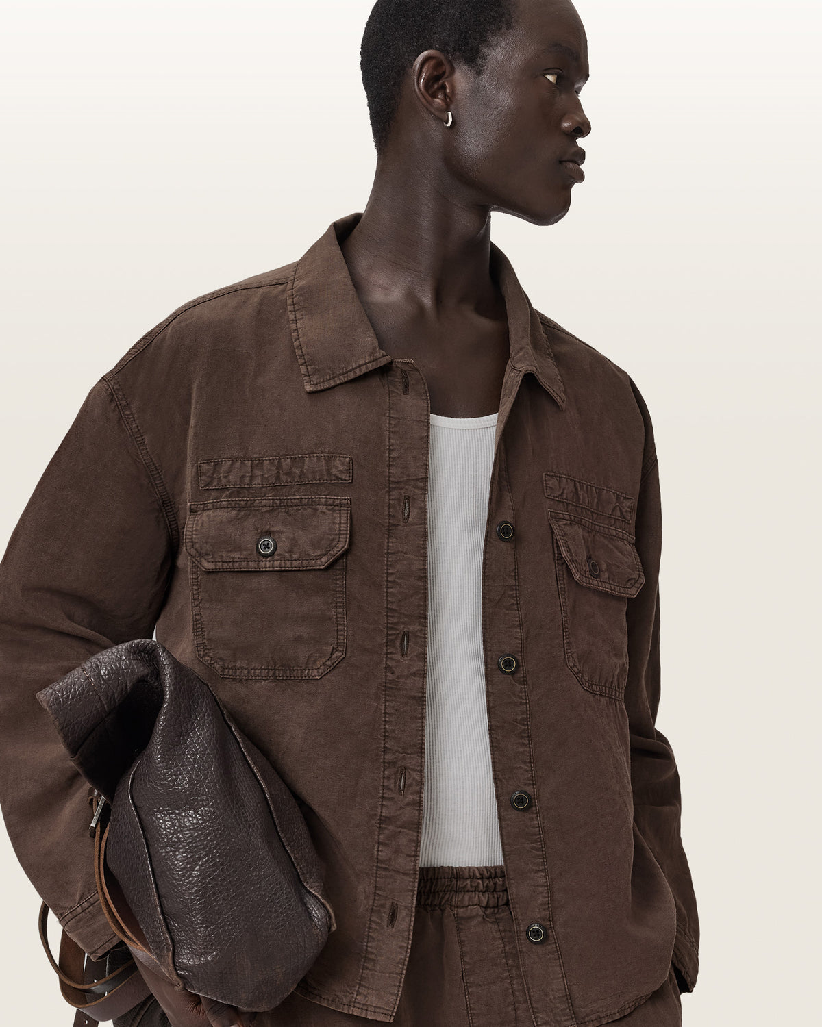 Korten Linen Blend Relaxed Fit Shacket