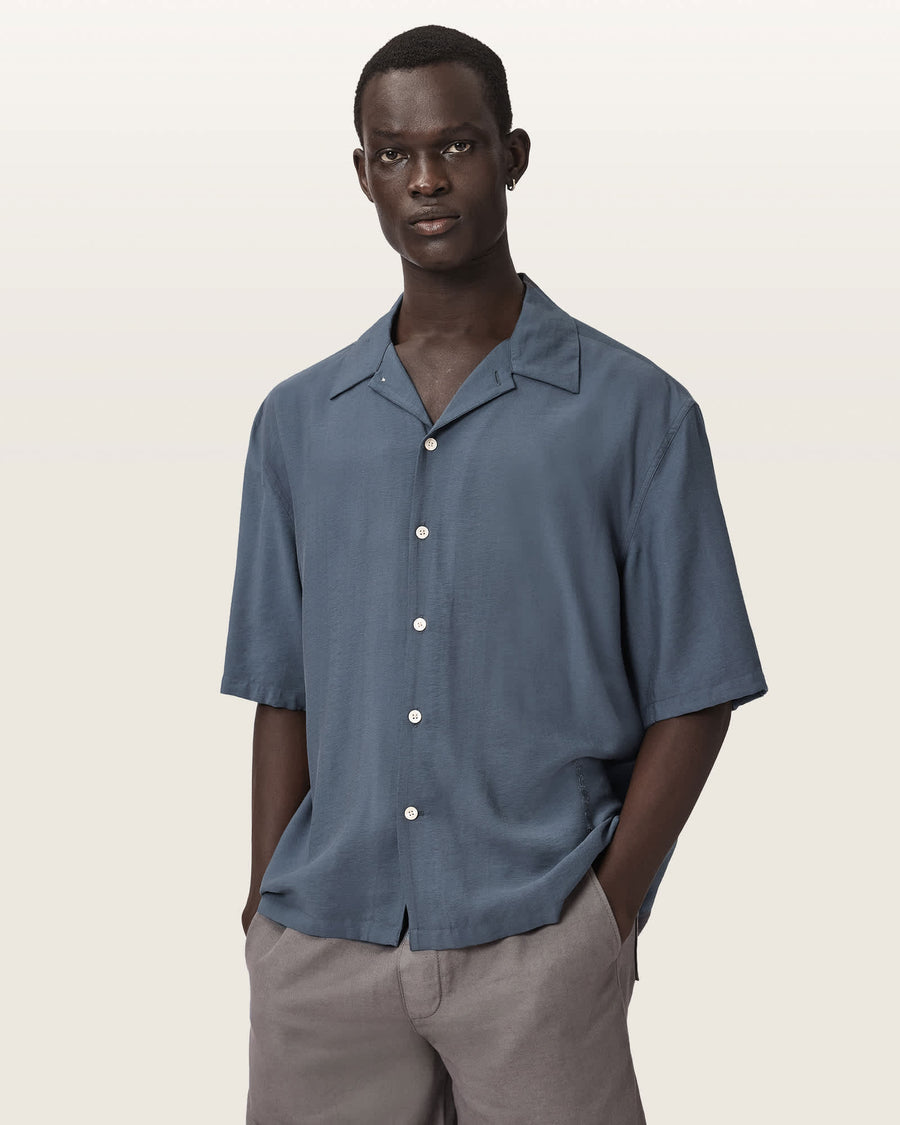 Purley Oversized Short Sleeve Shirt CANIS GREY