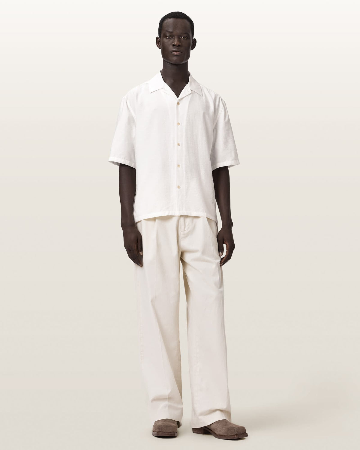 Purley Oversized Short Sleeve Shirt TERN WHITE