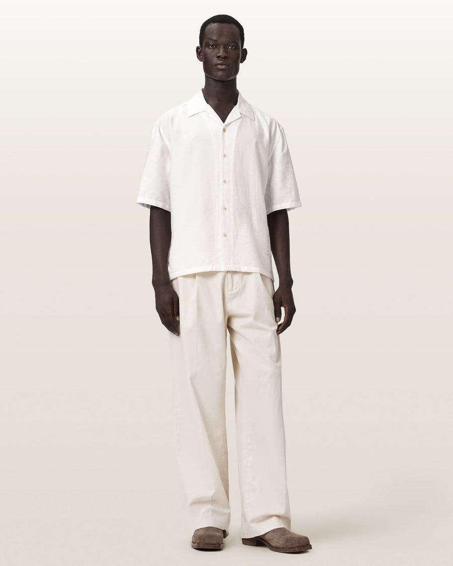 Purley Oversized Short Sleeve Shirt TERN WHITE