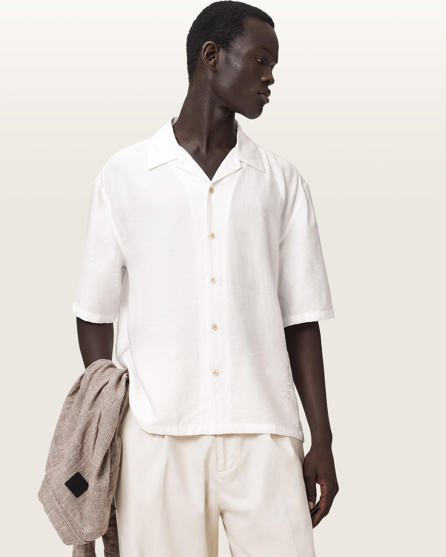 Purley Oversized Short Sleeve Shirt TERN WHITE