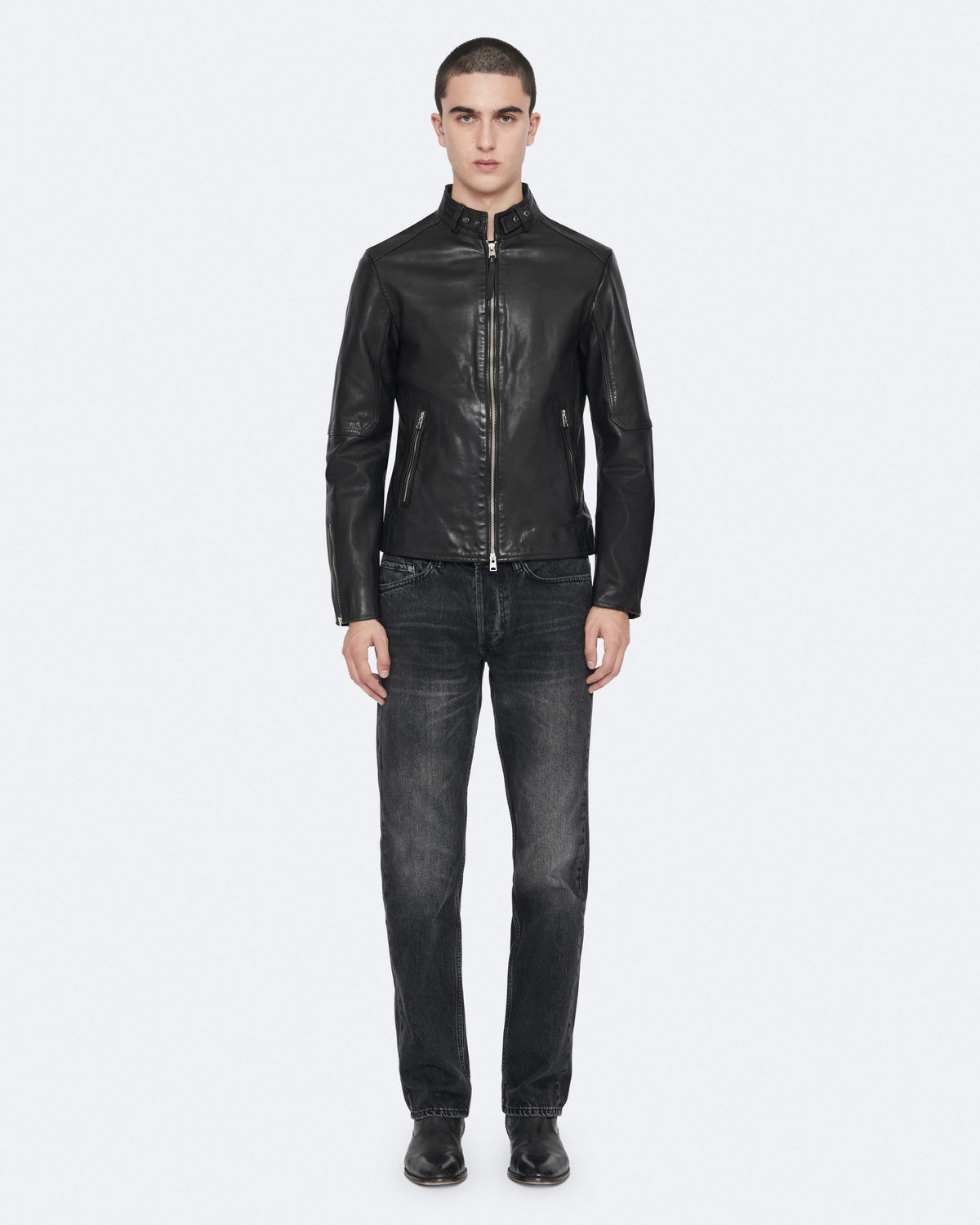 Cora Leather Jacket Jet Black