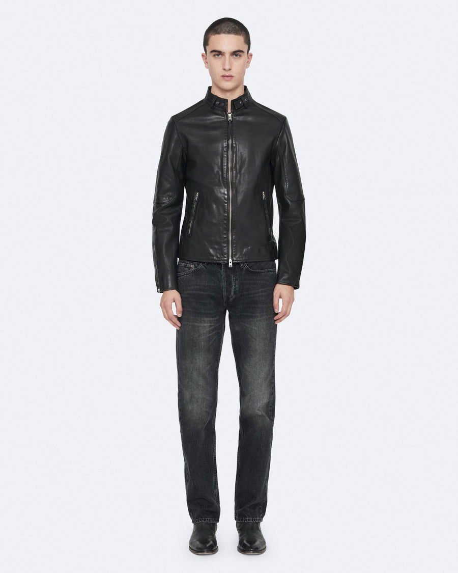 Cora Leather Jacket Jet Black