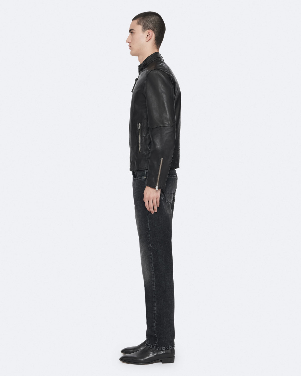 Cora Leather Jacket Jet Black