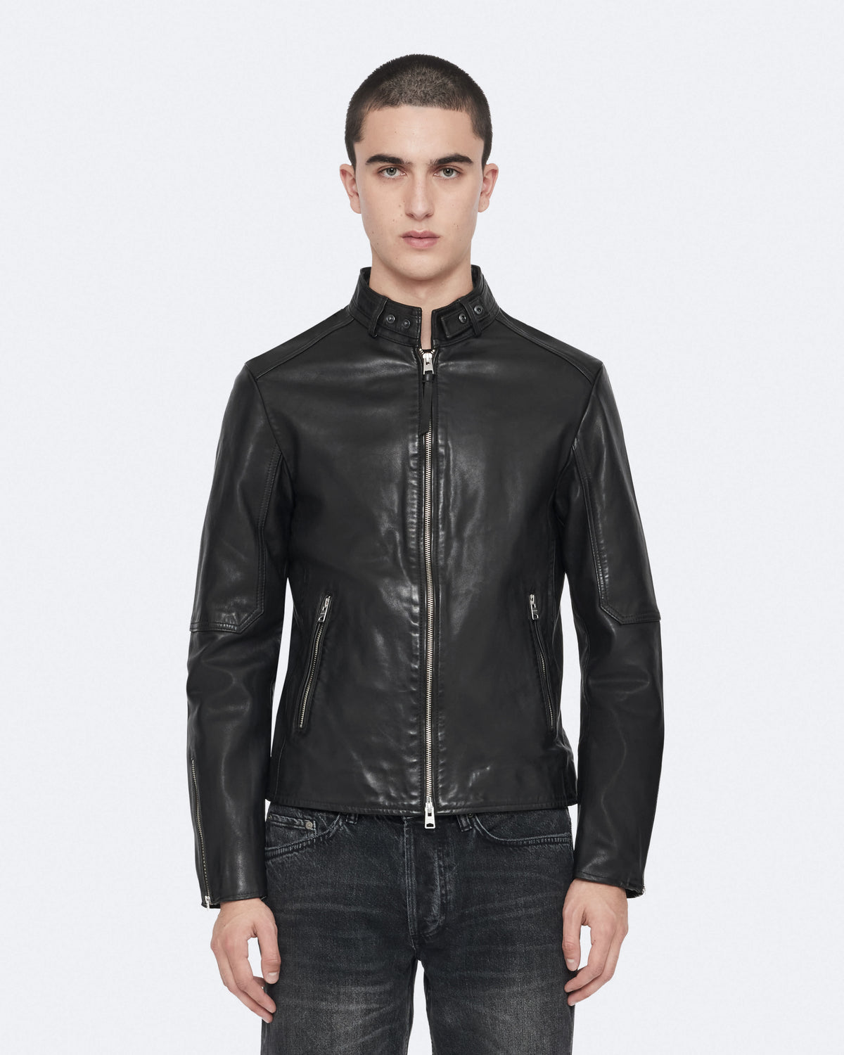 Cora Leather Jacket Jet Black