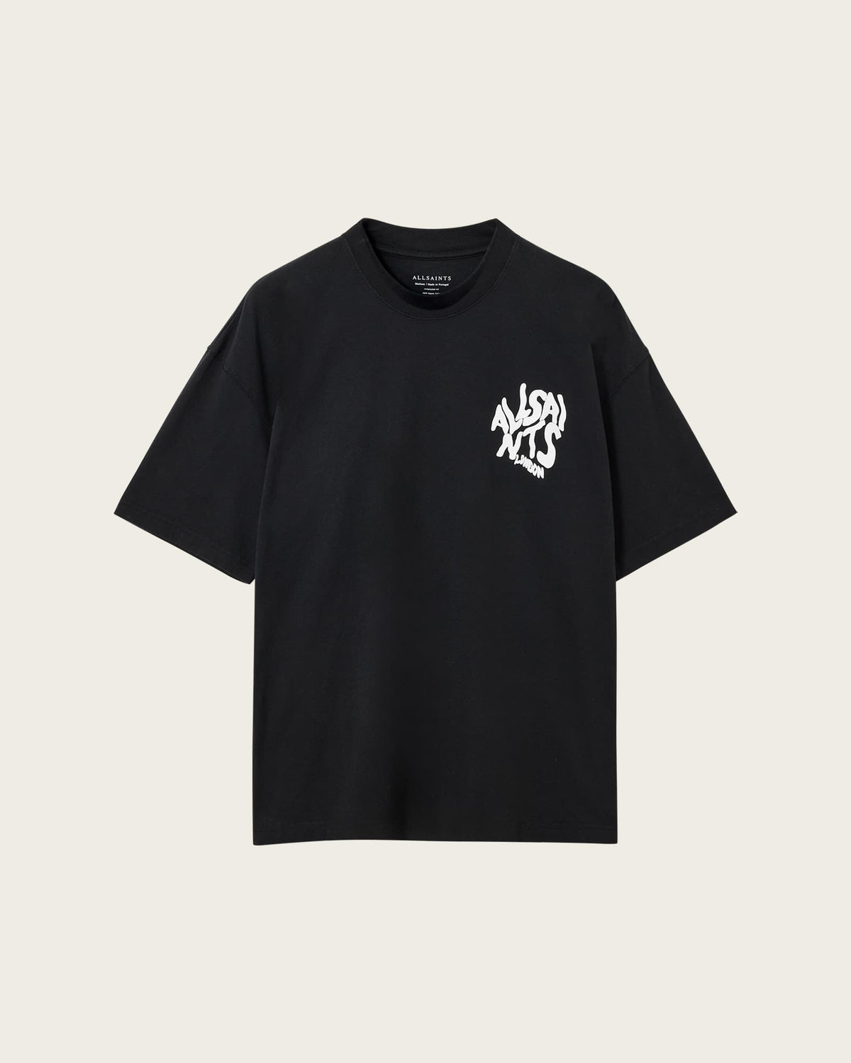 Orlando Logo Print Oversized T-Shirt Jet Black