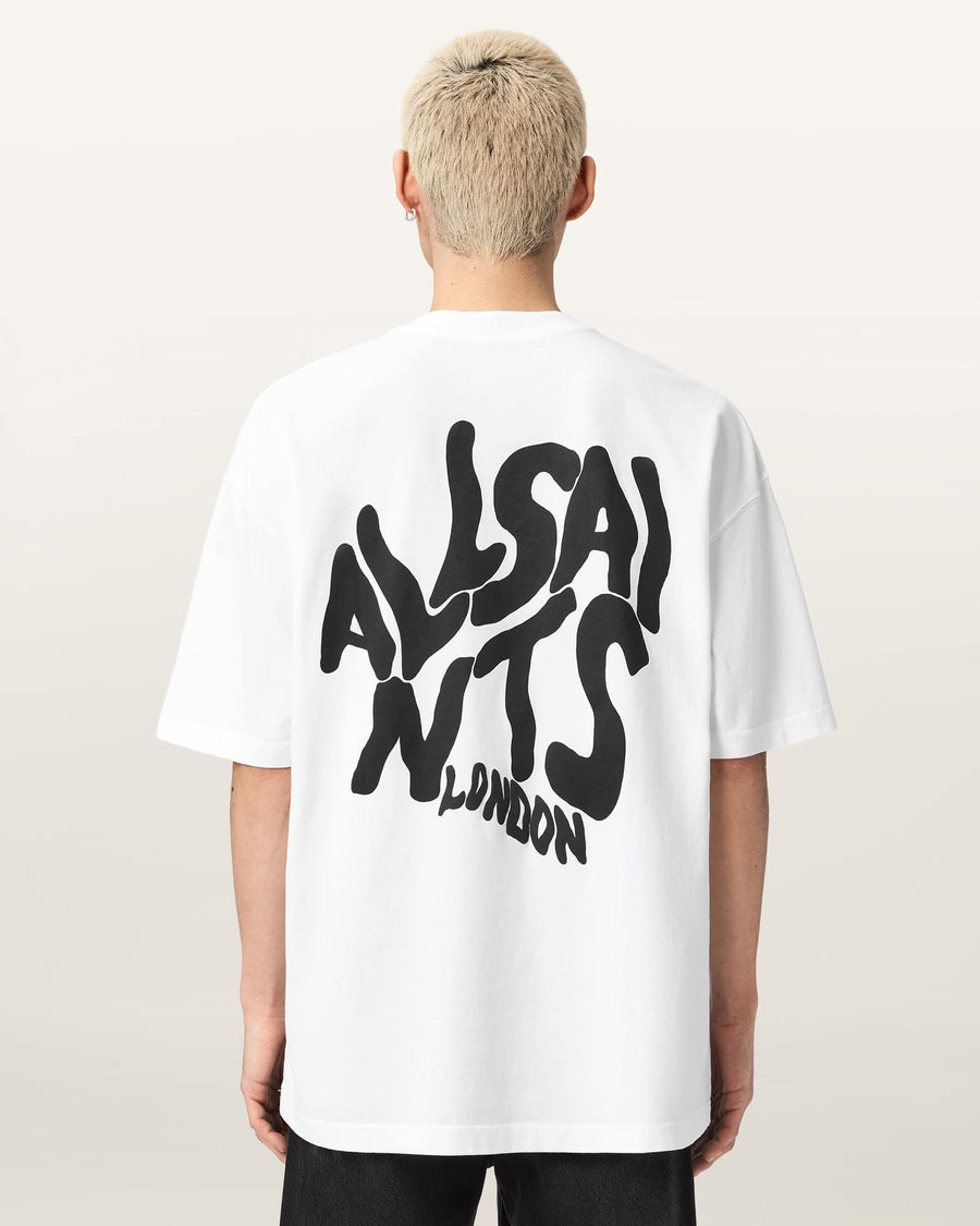Orlando Logo Print Oversized T-Shirt ASHEN WHITE