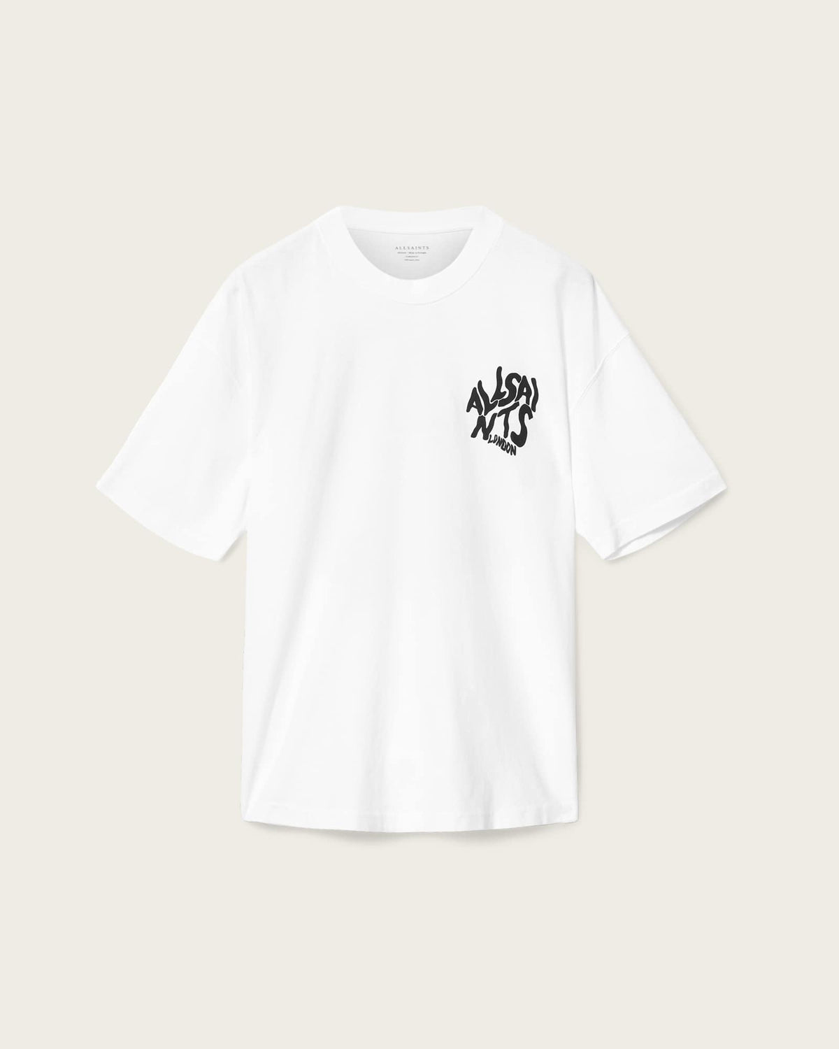 Orlando Logo Print Oversized T-Shirt ASHEN WHITE
