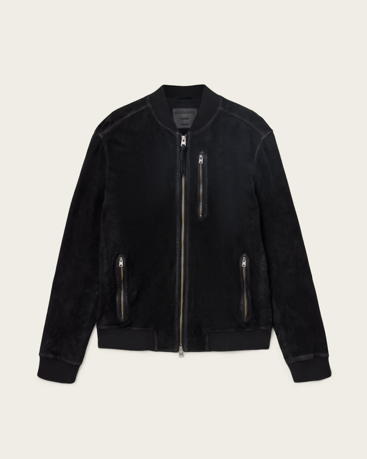 Suede bomber jacket Black