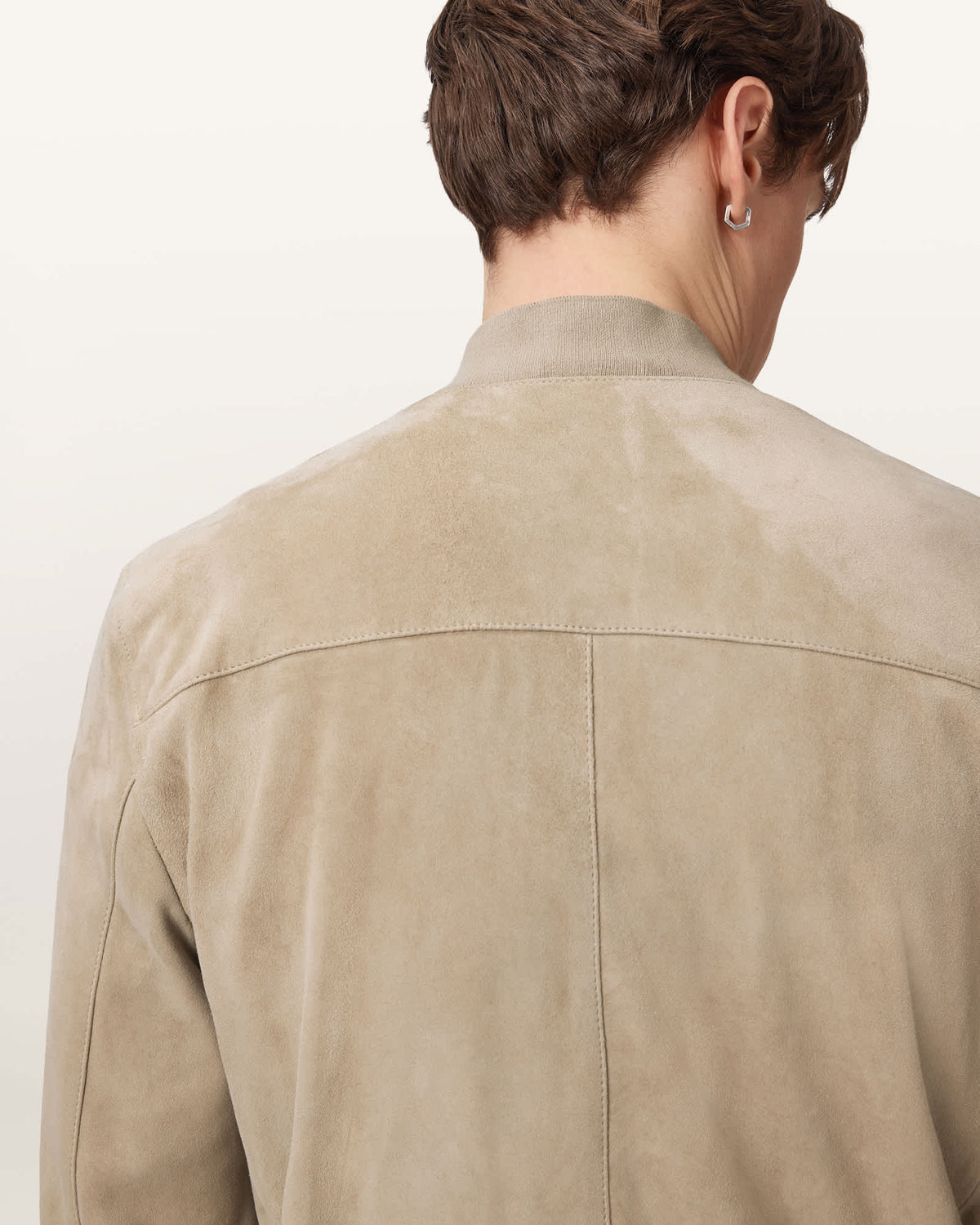 Suede bomber jacket DUNE BROWN