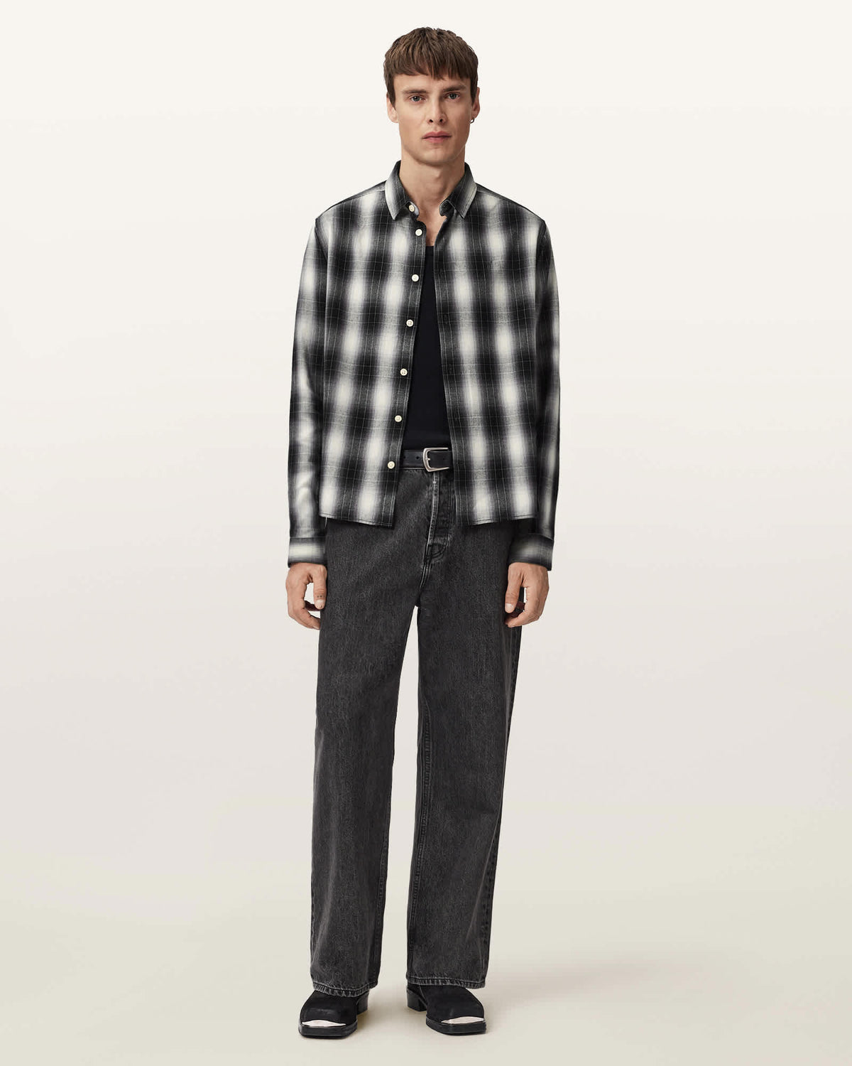Holborn Ramskull Check Shirt Black/White