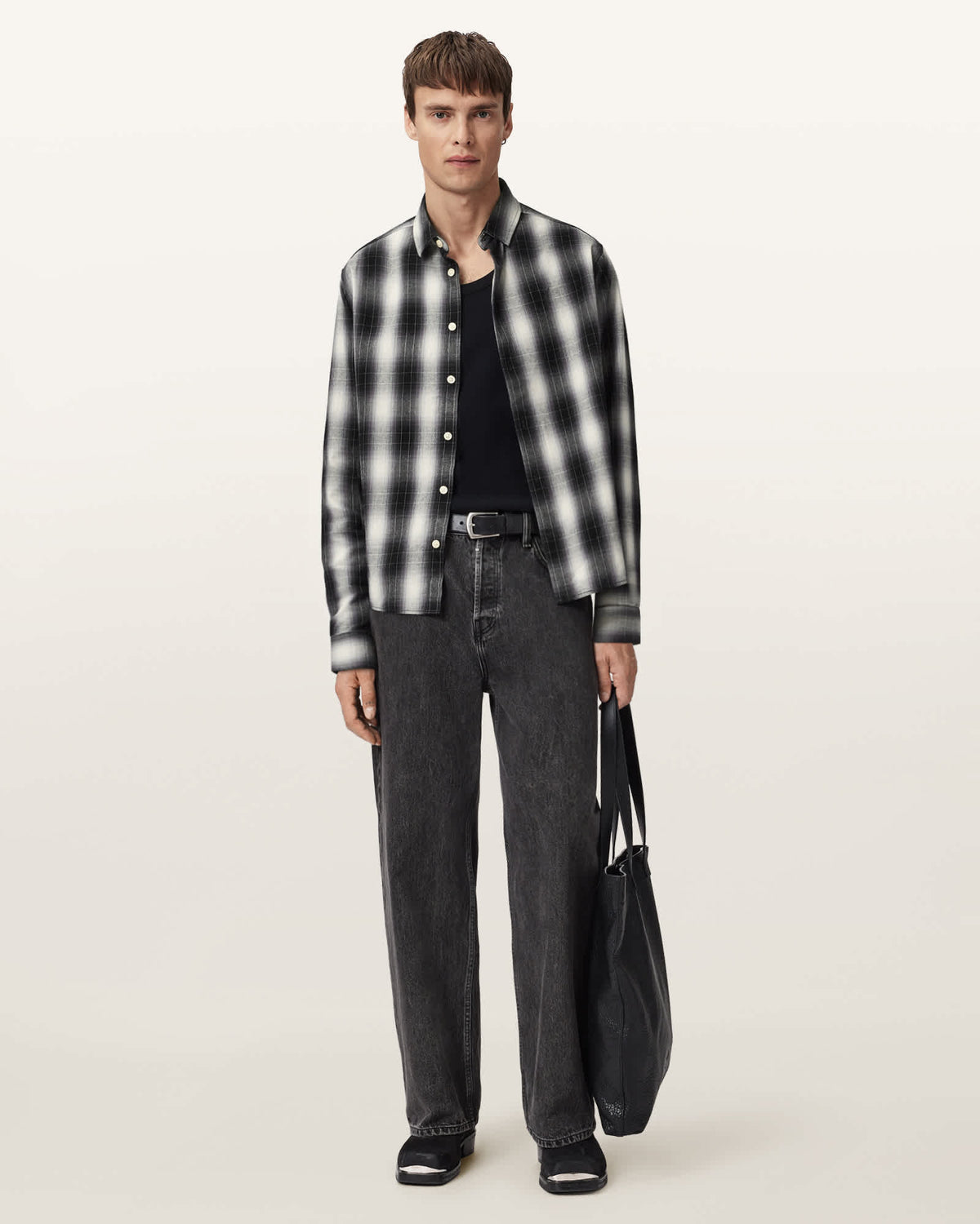 Holborn Ramskull Check Shirt Black/White