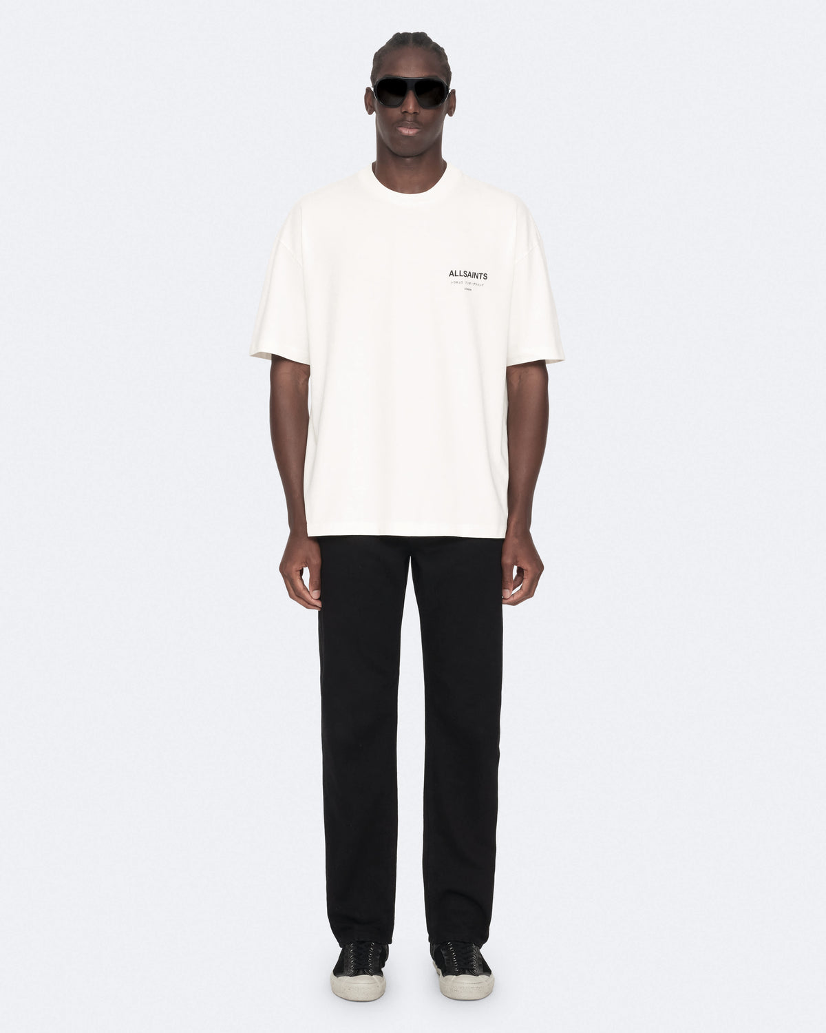 Underground Oversized Crew Neck T-Shirt ASHEN WHITE