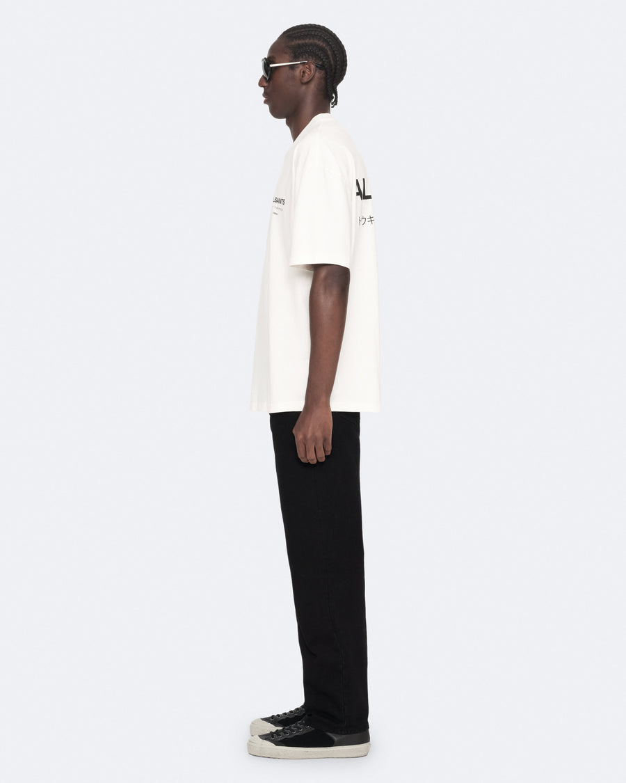 Underground Oversized Crew Neck T-Shirt ASHEN WHITE