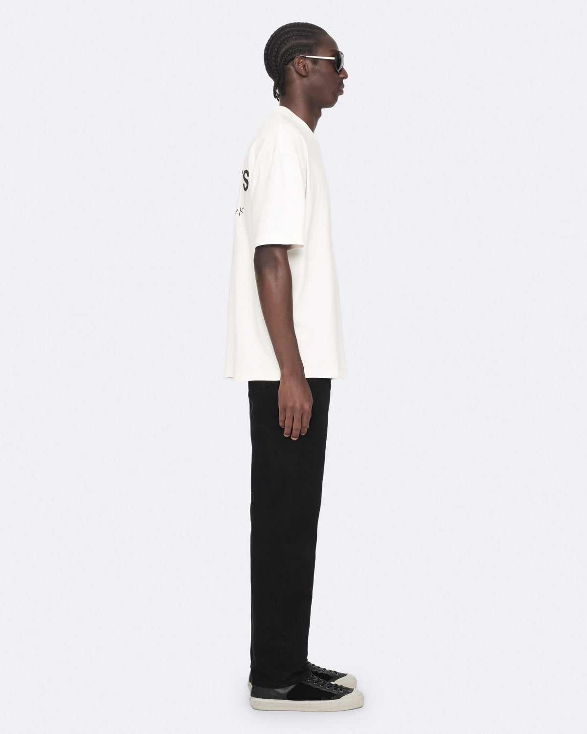 Underground Oversized Crew Neck T-Shirt ASHEN WHITE