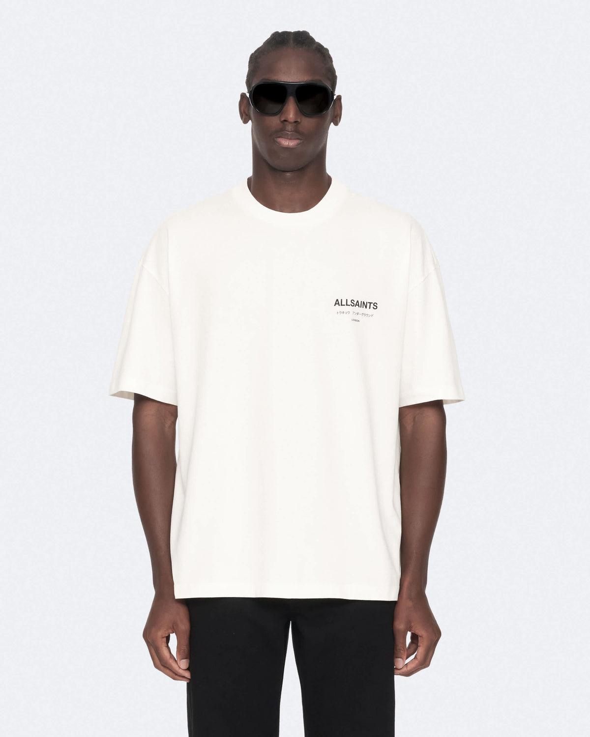 Underground Oversized Crew Neck T-Shirt ASHEN WHITE