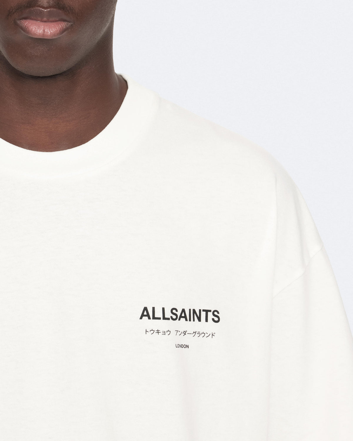 Underground Oversized Crew Neck T-Shirt ASHEN WHITE