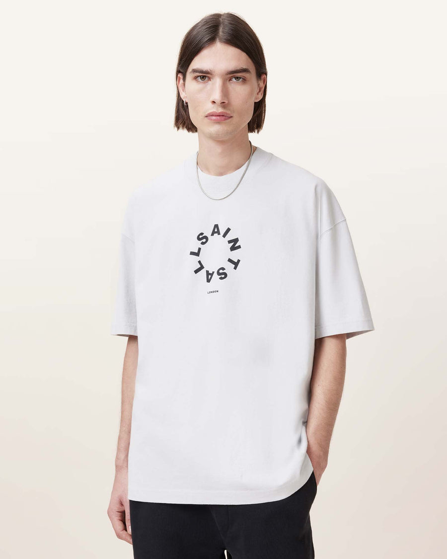 Tierra Oversized Crew Neck Logo T-Shirt COOL GREY