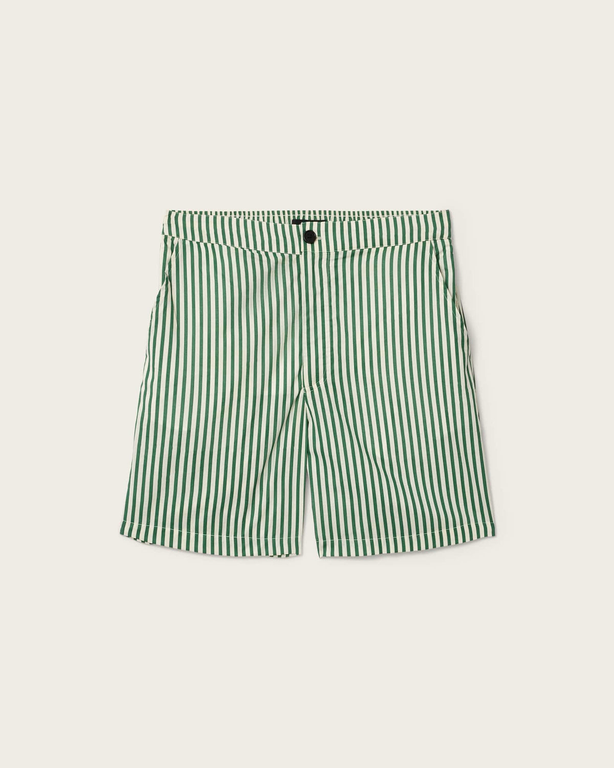 Chopin Straight Fit Striped Shorts WHITE/GREEN