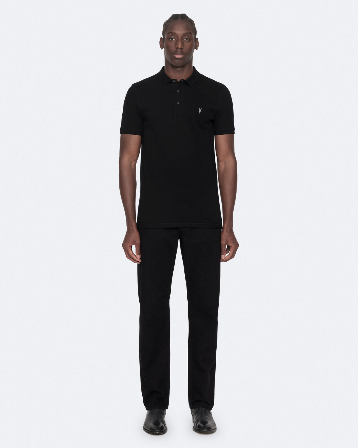 Reform Short-Sleeve Polo Shirt Black