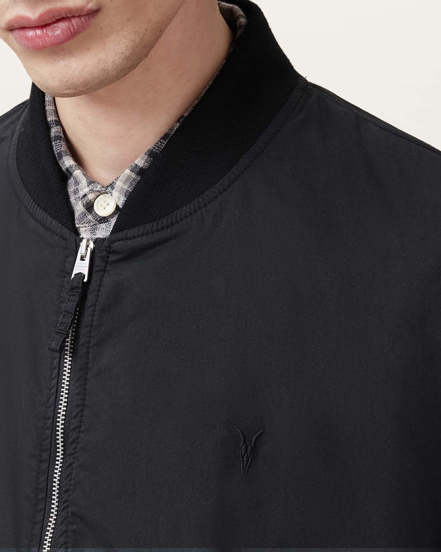 Bassett Ramskull Bomber Jacket Black