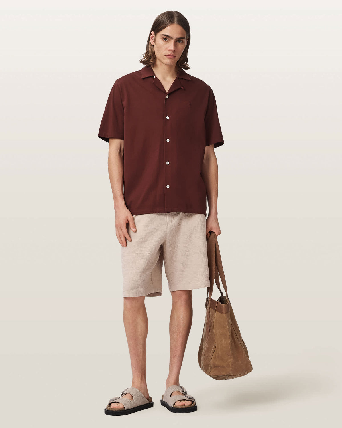 Hudson Relaxed Fit Ramskull Shirt BURNT RED