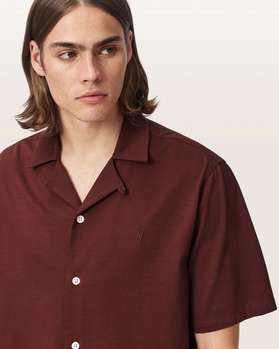Hudson Relaxed Fit Ramskull Shirt BURNT RED