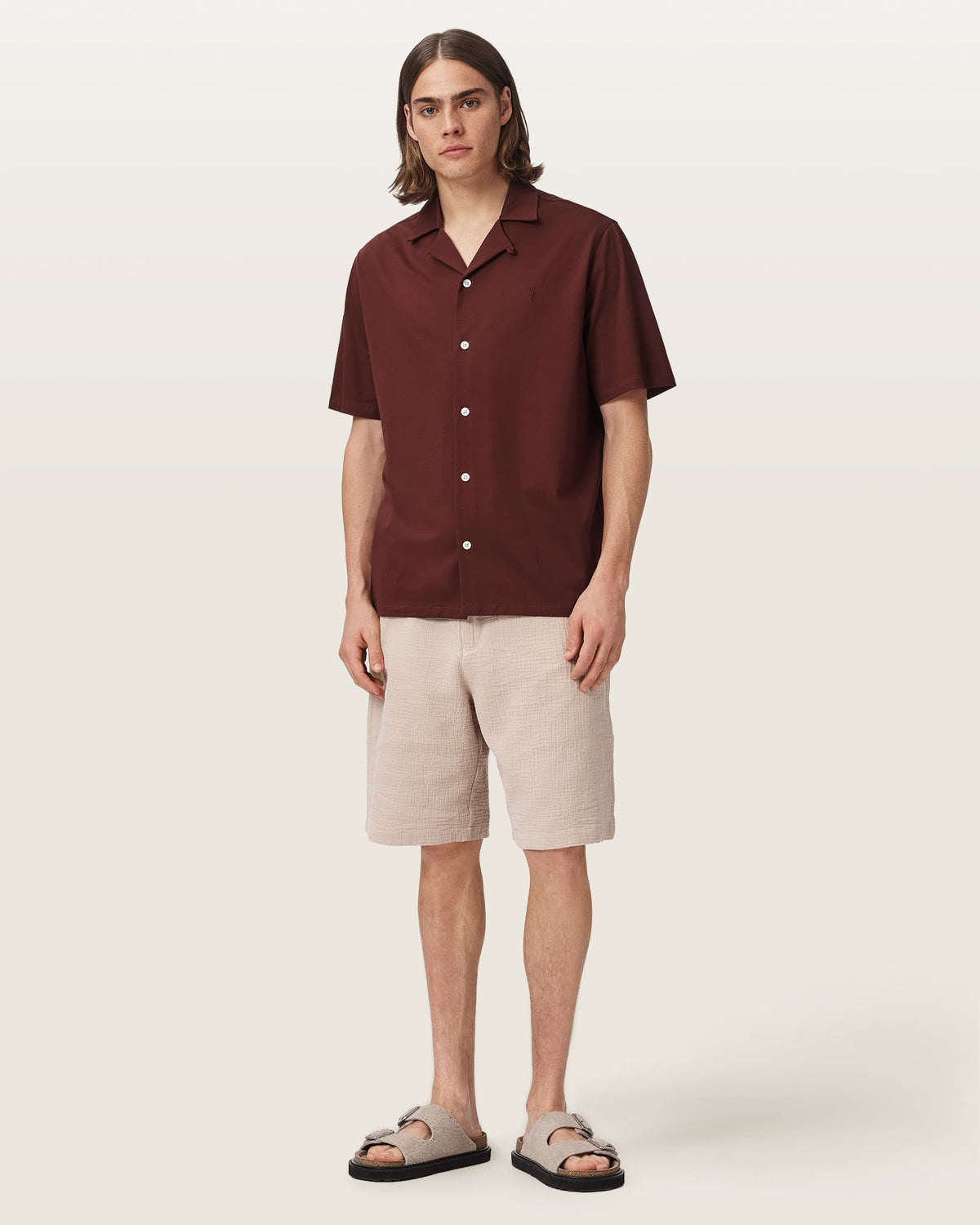 Hudson Relaxed Fit Ramskull Shirt BURNT RED