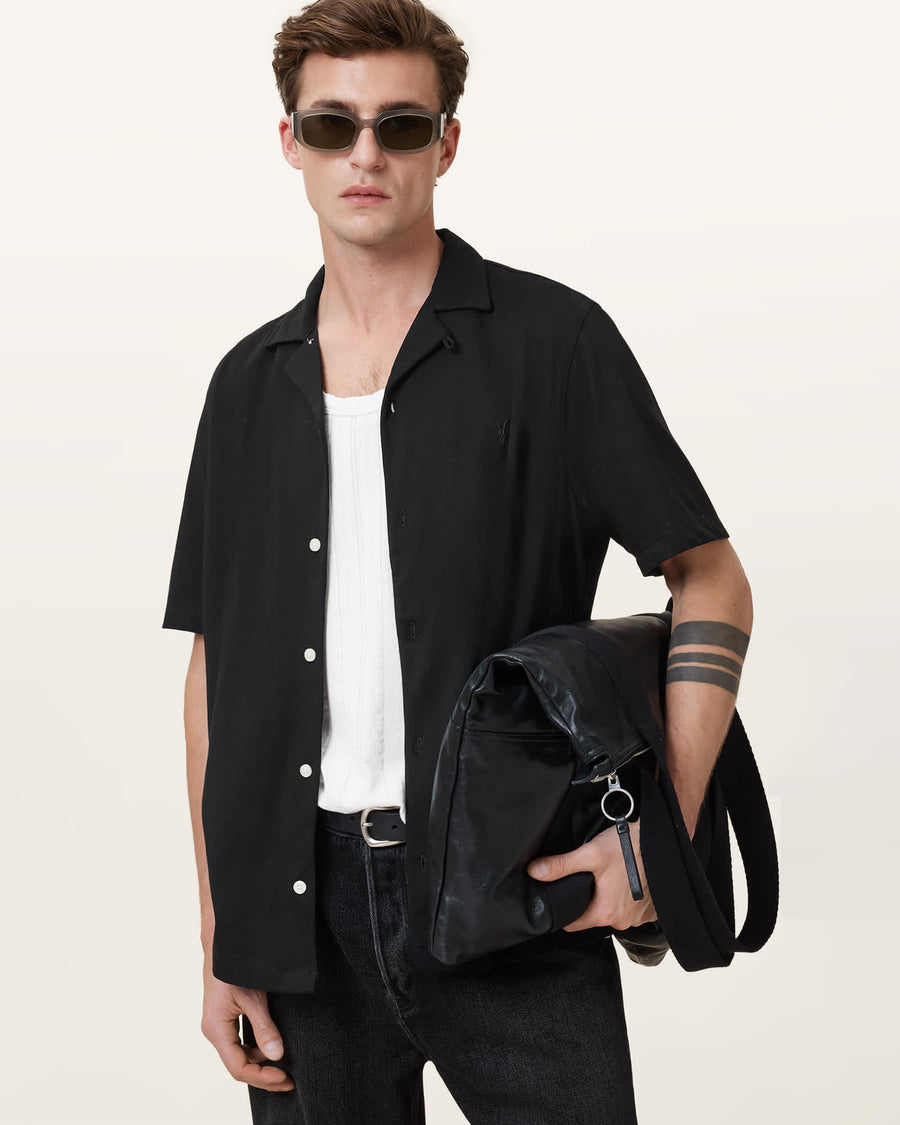 Hudson Relaxed Fit Ramskull Shirt Black