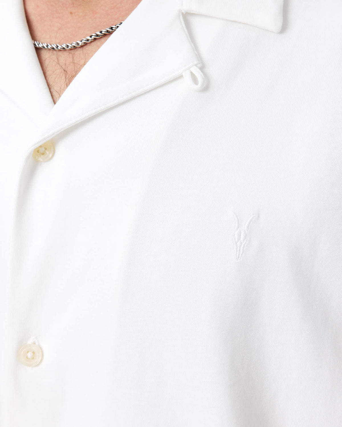 Hudson Relaxed Fit Ramskull Shirt CLIFF WHITE