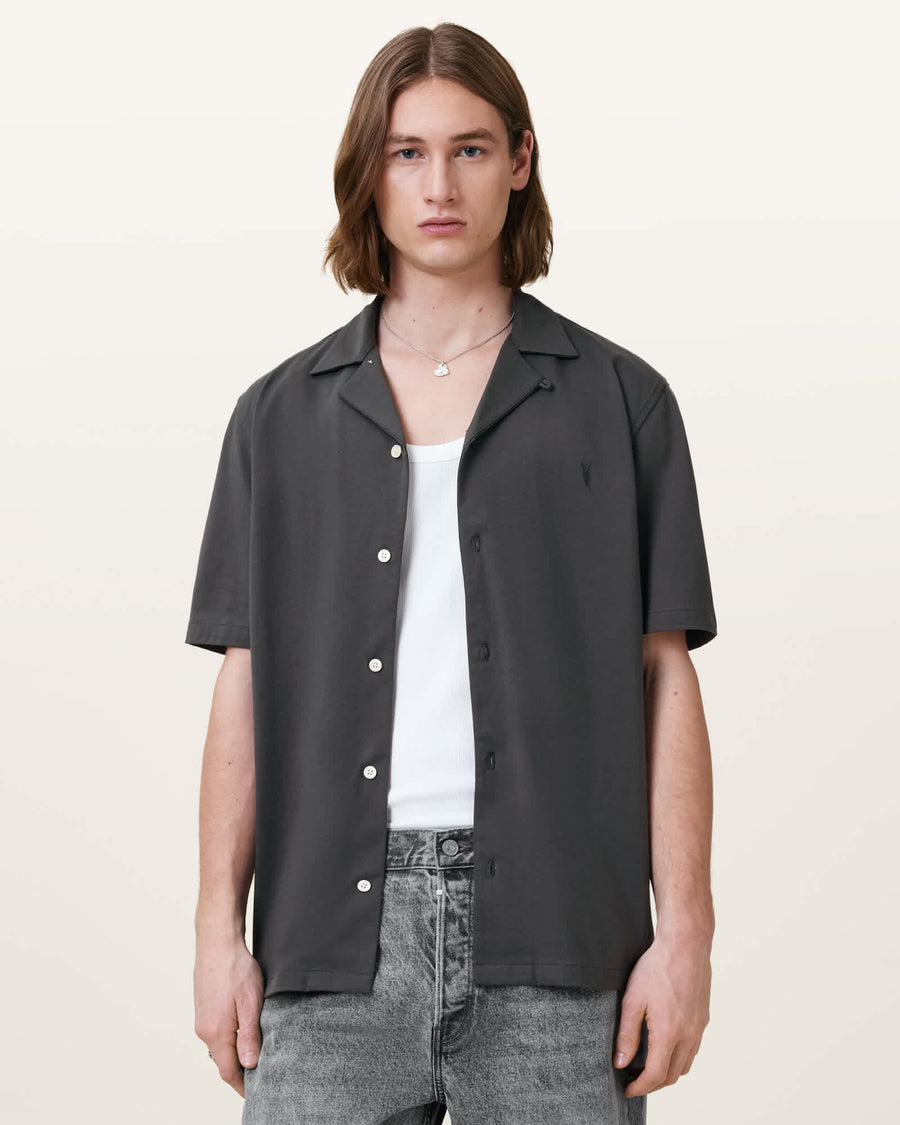 Hudson Relaxed Fit Ramskull Shirt CARTER GREY