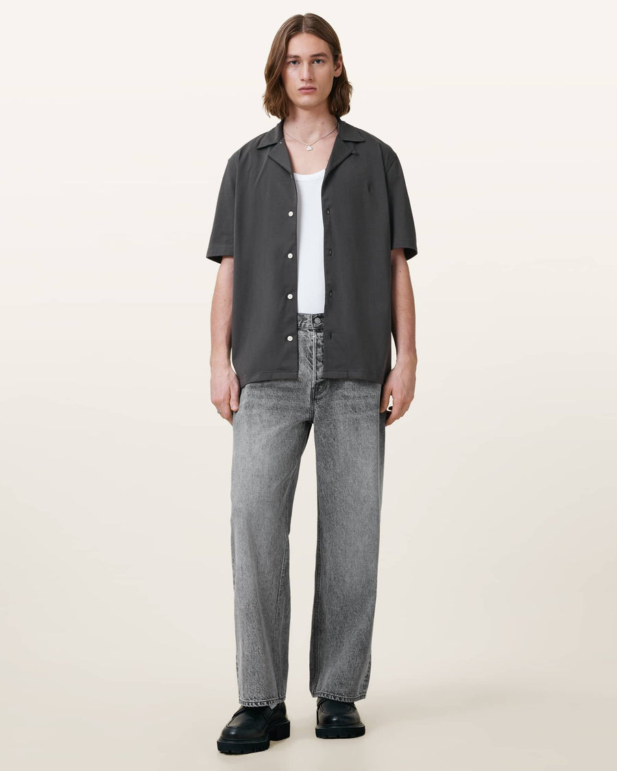 Hudson Relaxed Fit Ramskull Shirt CARTER GREY