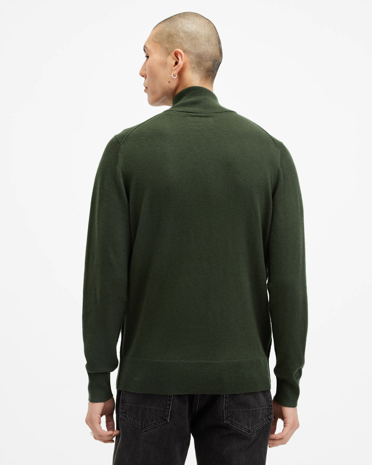 Kilburn Funnel-Neck Jumper SAGE GREEN