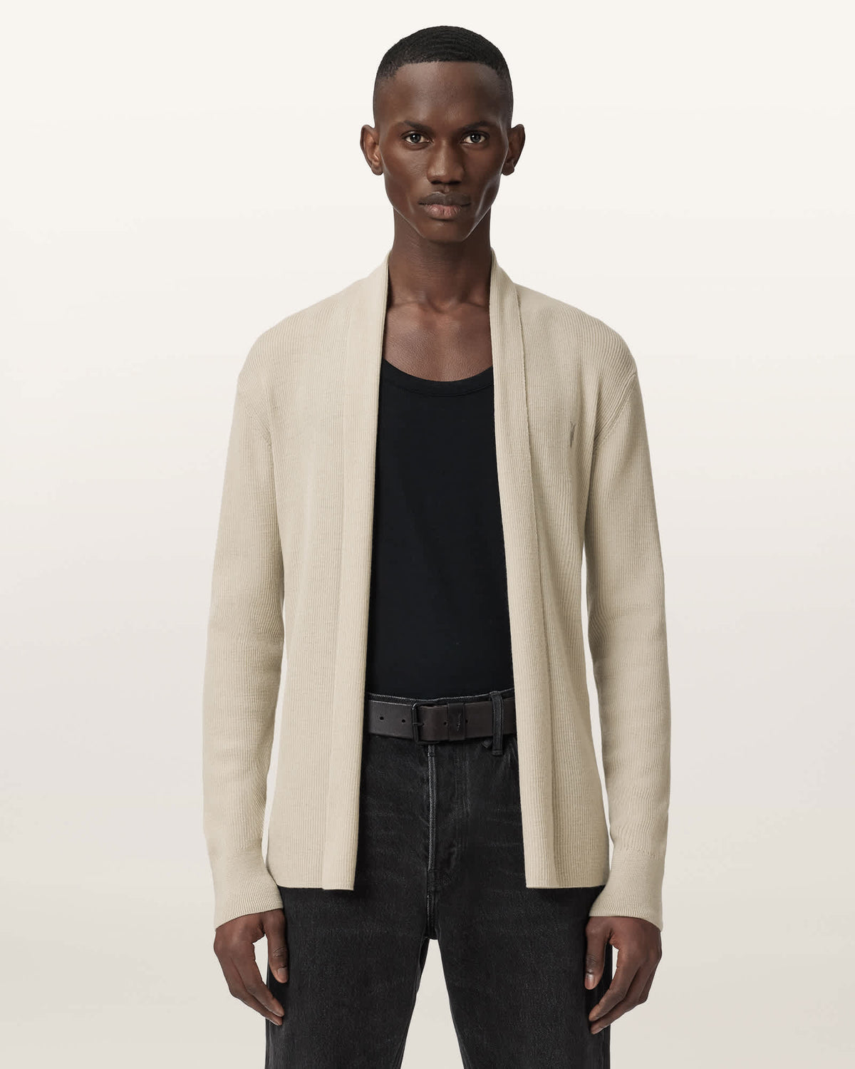Mode Merino Ramskull Open Cardigan POWDERED GREEN