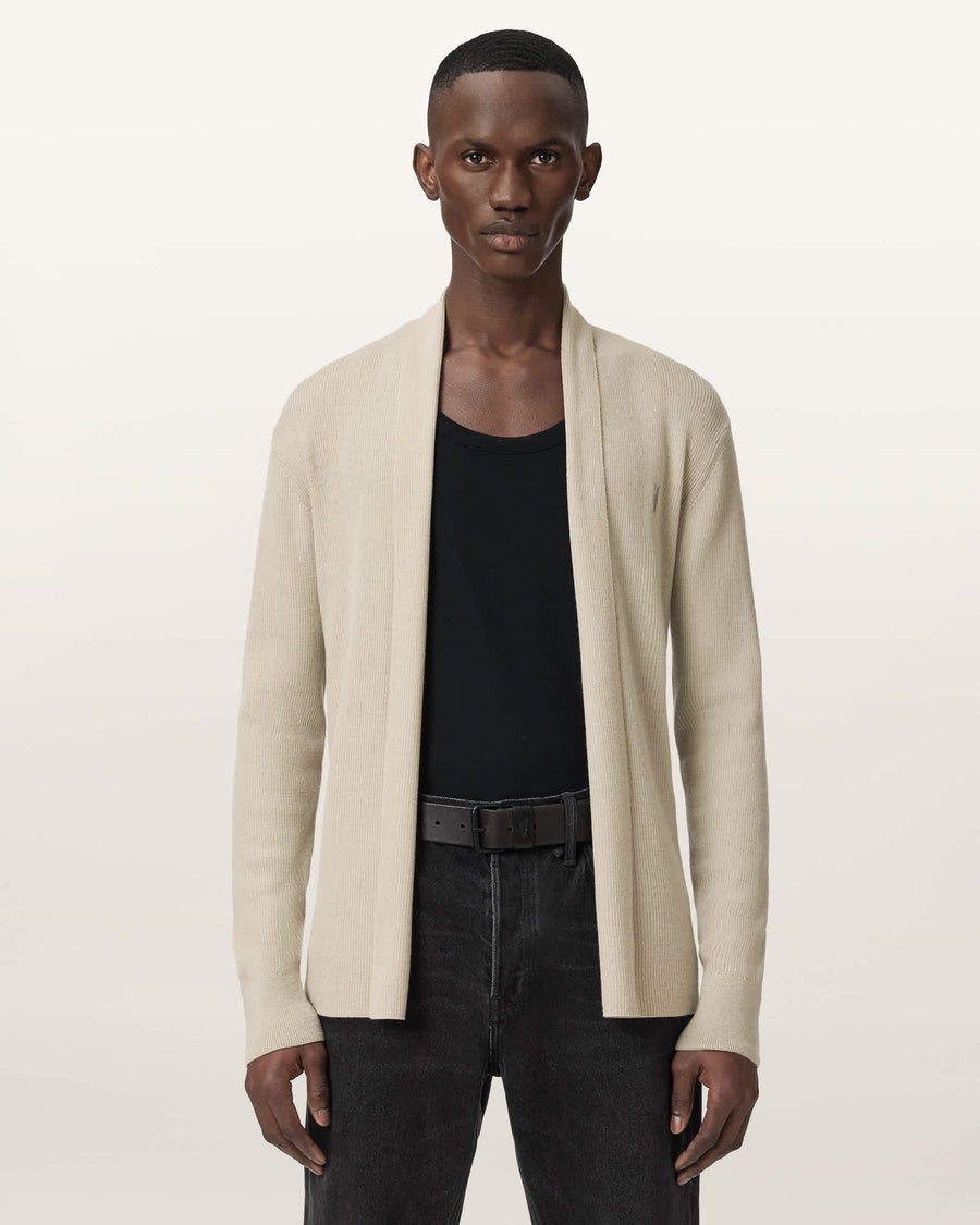 Mode Merino Ramskull Open Cardigan POWDERED GREEN