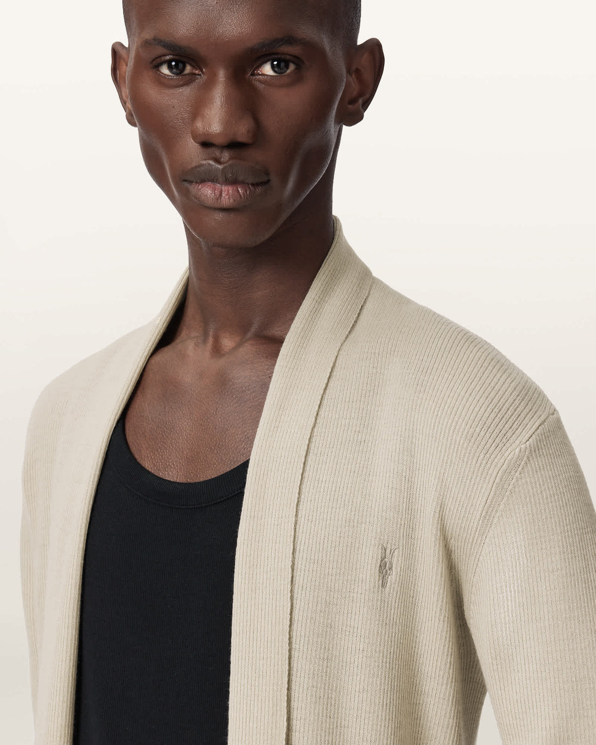 Mode Merino Ramskull Open Cardigan POWDERED GREEN