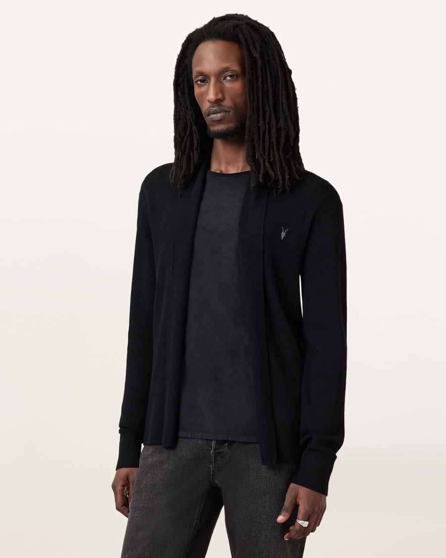 Mode Merino Ramskull Open Cardigan Black